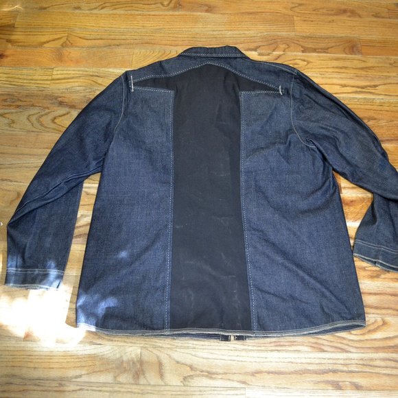 MARITHE GIRBAUD Jean Jacket Shirt Bliue Denim XL - Picture 3 of 7